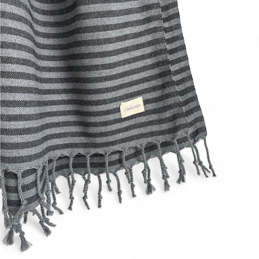 Eye of the Tiger 'NoSand' Blanket in Full-moon Black (Large)